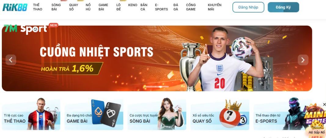 Rik88 với giao diện đẹp, sang trọng dễ sử dụng