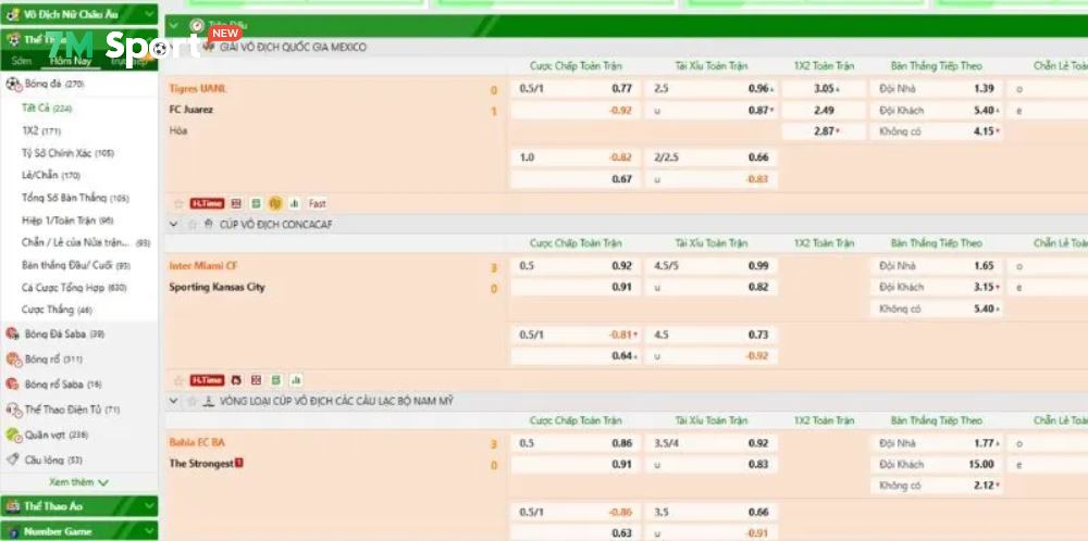 Đa dạng kèo bóng hấp dẫn.